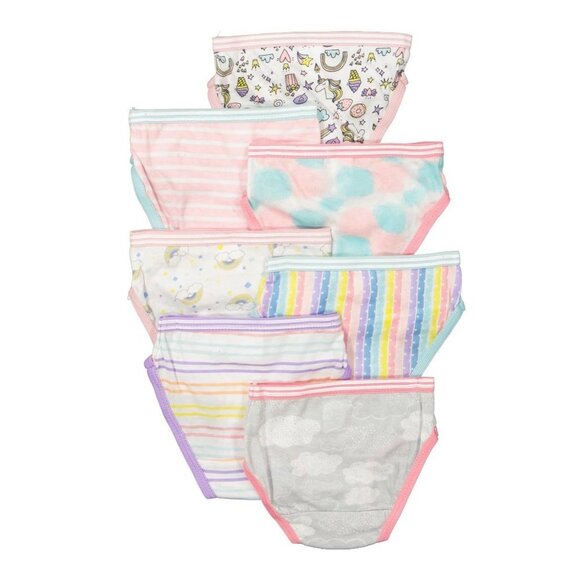 NWT Toddler‎ Girls Seven Pack Days of The Week Printed Panties - Multi Color 4T - Picture 2 of 11